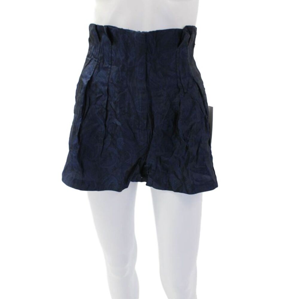 Kimberly Taylor Womens Textured Lined Pattern Mini Skirt Blue Size XS